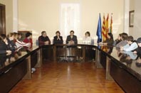 Alumnes d'un institut suís visiten l'Ajuntament dins un intercanvi amb el Gorgs