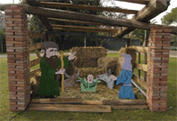 Els jardins de Can Serraparera acullen el pessebre realitzat pels seus alumnes