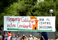 La protesta contra la urbanització del Centre Direccional, present a la Diada