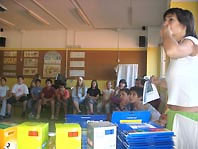 El CEIP Saltells envia material escolar a Senegal