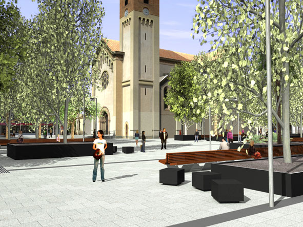 La remodelació de la plaça de l'abat Oliba tindrà especial cura amb els arbres