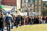 Alta participació a la manifestació contra la instal.lació del CAS a Canaletes