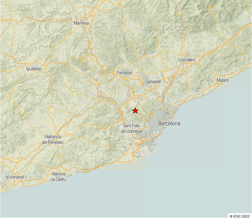 Un terratrèmol de 2,5 de magnitud es percep a Cerdanyola