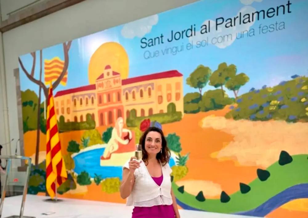 Olga Molina posa color i símbols al Sant Jordi del Parlament de Catalunya