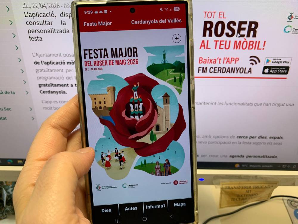 L’app de la Festa Major de Cerdanyola ja està disponible per seguir el Roser de Maig 2026
