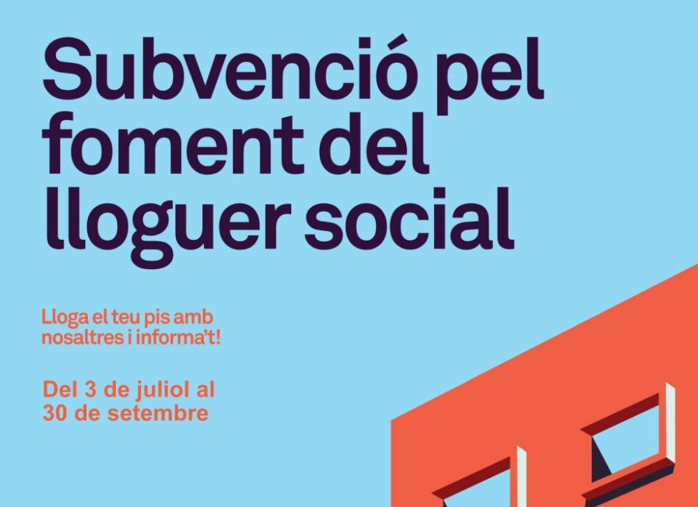 Convocatòria per fomentar el programa de mediació de lloguer social