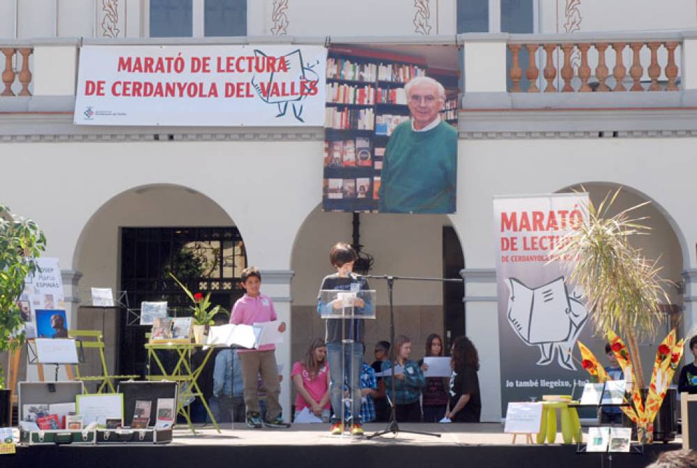 Escenari de la marató de Sant Jordi dedicada a Espinàs