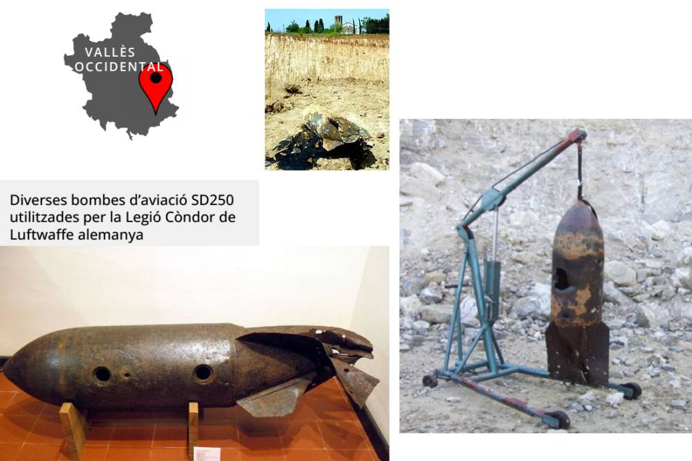 La bomba de la Guerra Civil trobada al 2006 s’incorpora al mapa dels Mossos sobre troballes d’artefactes explosius