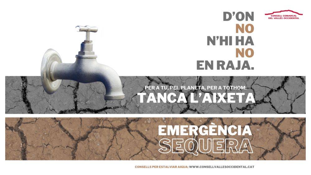 Campanya de sensibilització per seguir fomentant l’estalvi d’aigua