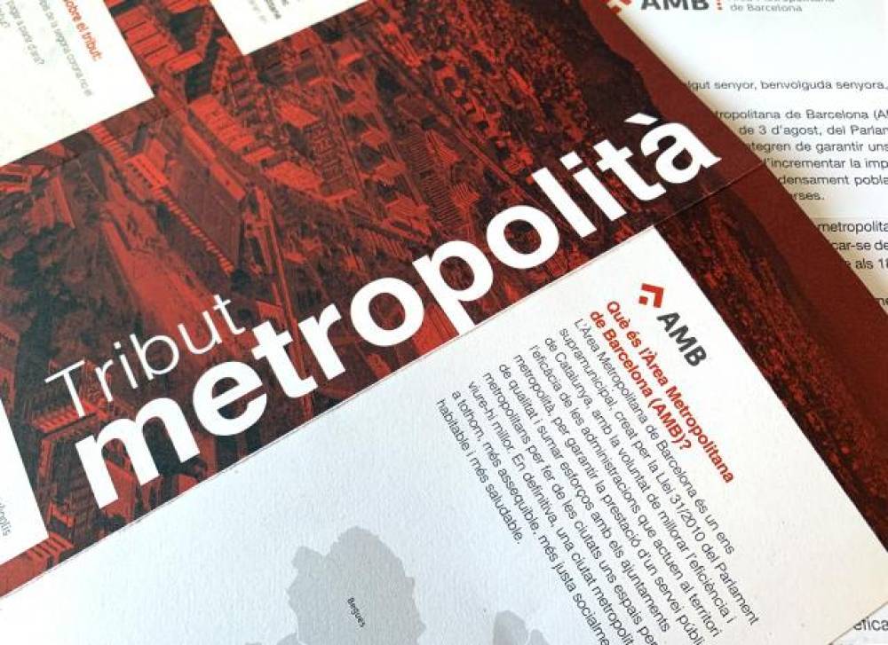 L’AMB tornarà, en l’impost de 2024, el recàrrec del Tribut Metropolità cobrat sense preavís