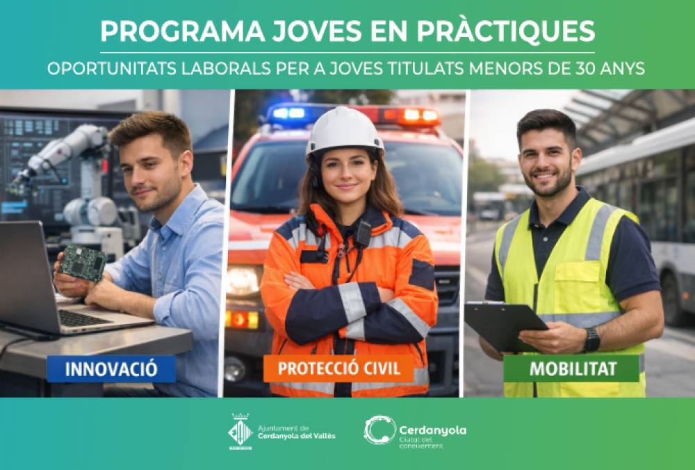 L’Ajuntament impulsa el Programa Joves en pràctiques amb la contractació de tres perfils tècnics