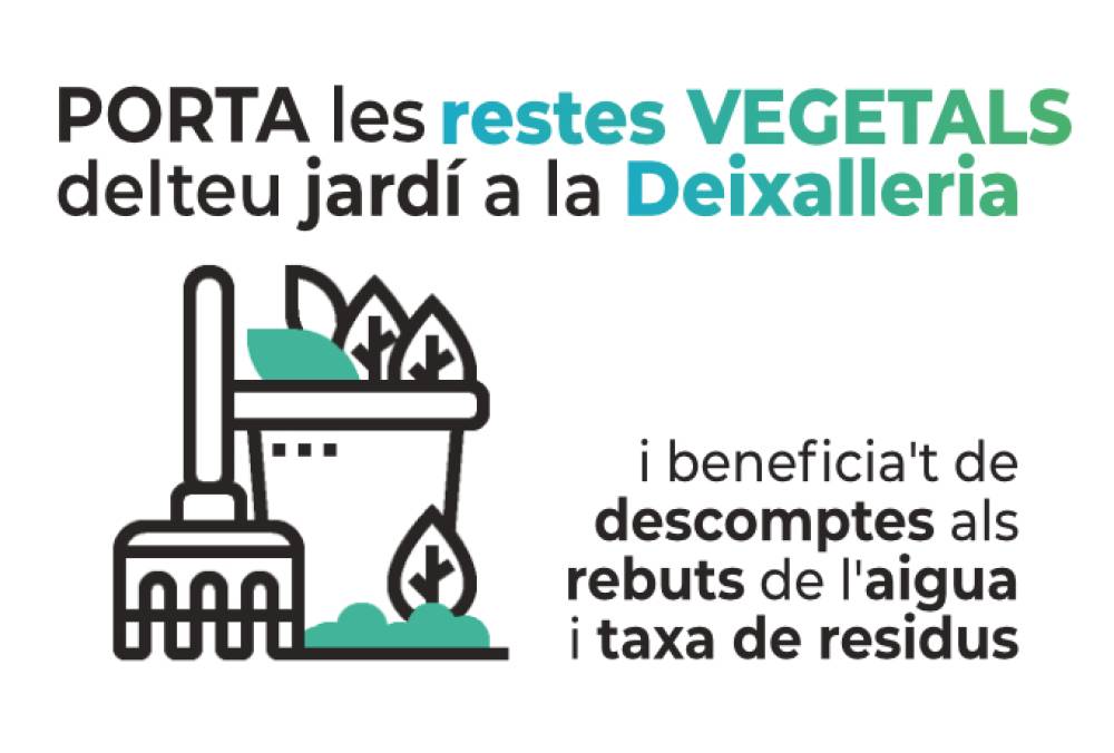 L'Ajuntament demana que les restes vegetals dels jardins es portin a la Deixalleria