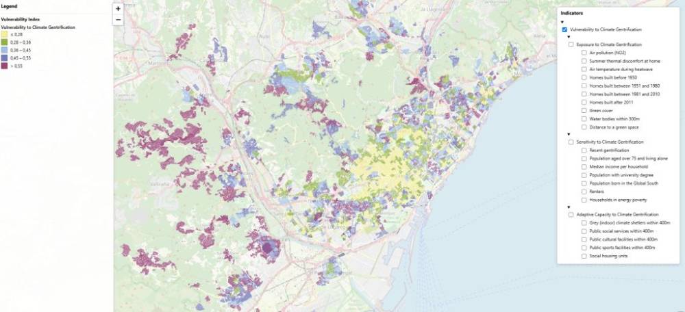 Un mapa per saber si el teu barri està en risc de gentrificació climàtica