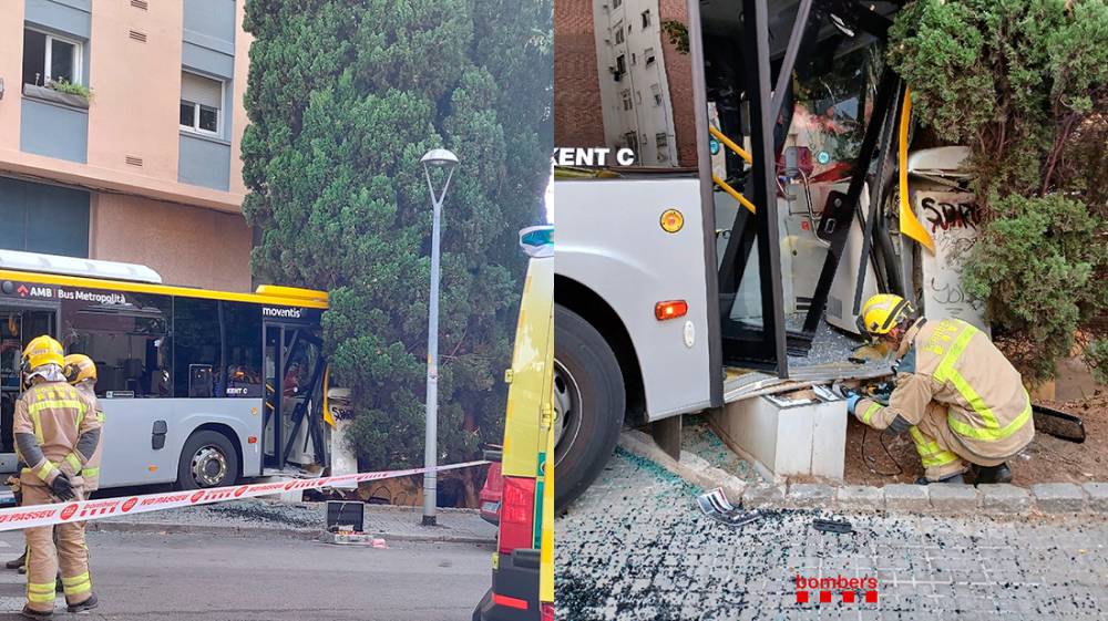 Cinc ferits en un accident d’un bus urbà a Les Fontetes