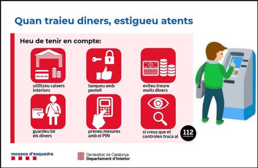 Campanya de seguretat dels Mossos d’Esquadra pel cobrament de les pensions