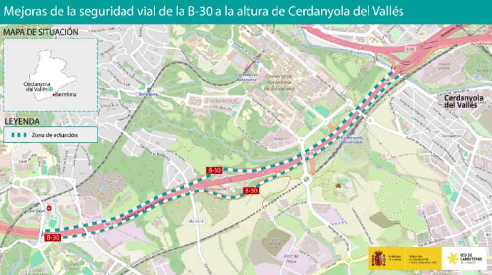 Adjudiquen la redacció del projecte de millora de la B-30 a Cerdanyola