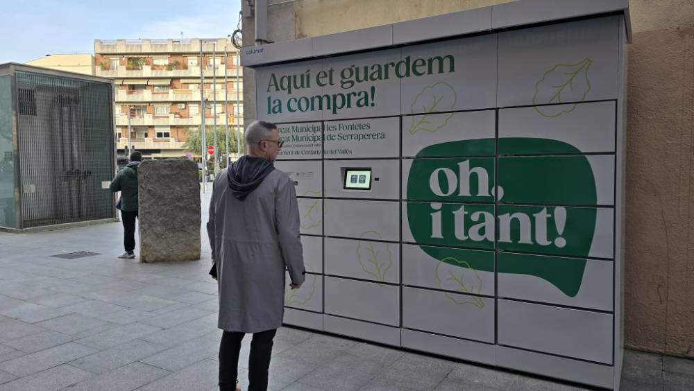 Cerdanyola disposa consignes intel·ligents al centre per recollir les compres dels mercats municipals i el comerç local