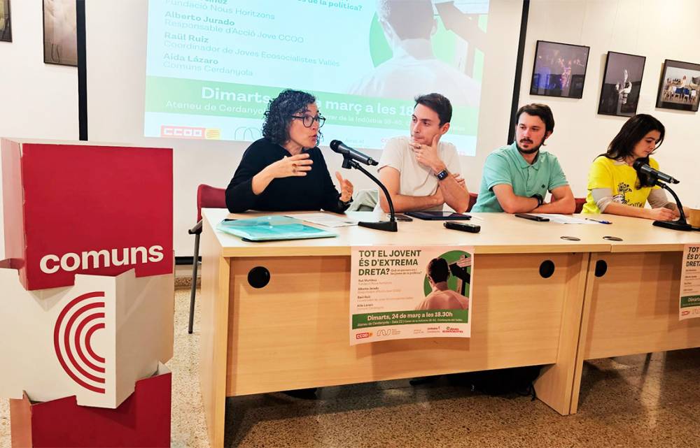 Comuns i CCOO subratllen la necessitat d'empoderar els joves per donar resposta a l'extrema dreta