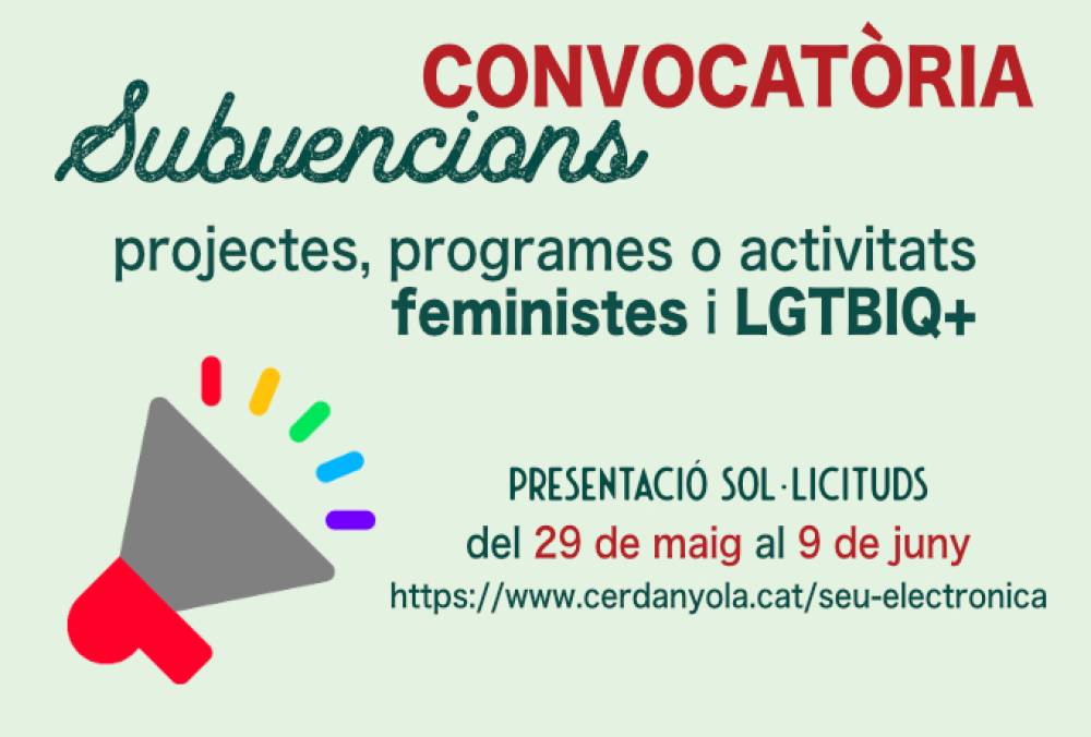 Aprovada la convocatòria de subvencions per a activitats feministes i LGTBIQ+