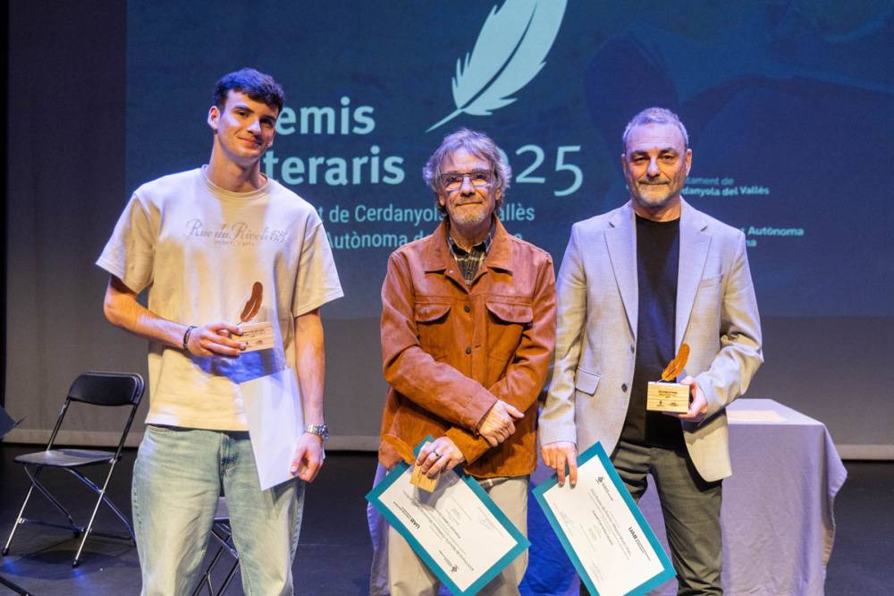 Sergi Félez (narrativa jove), Francesc Cabiró (novel·la) i David Carreres (poesia) guanyen els Premis Literaris 2025