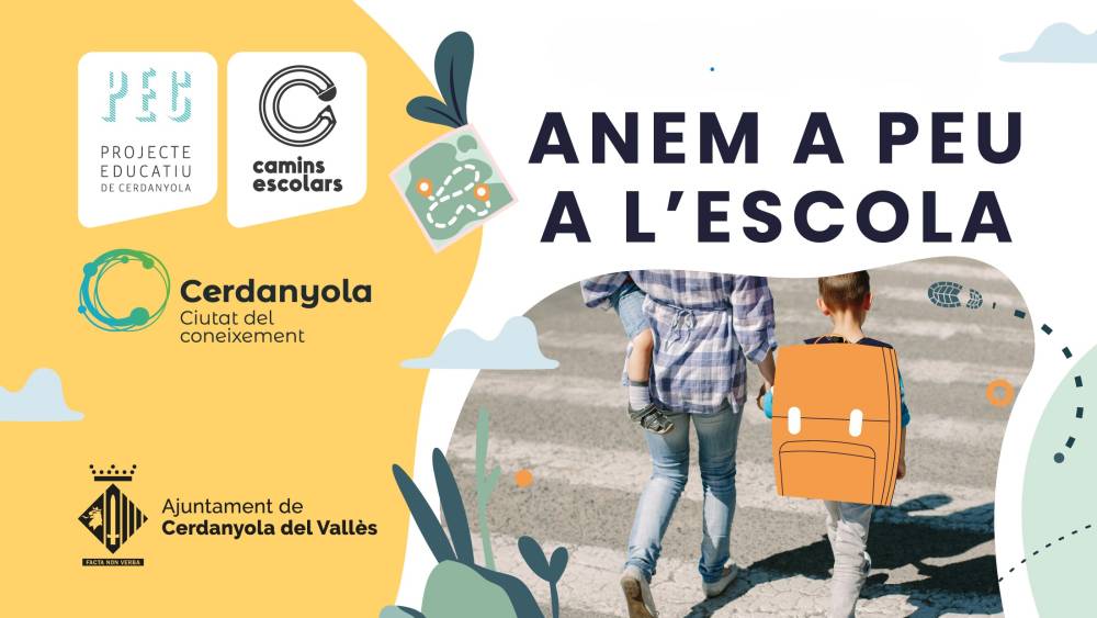Cerdanyola impulsa la mobilitat sostenible amb la jornada 'Anem a peu a l’escola i/o institut
