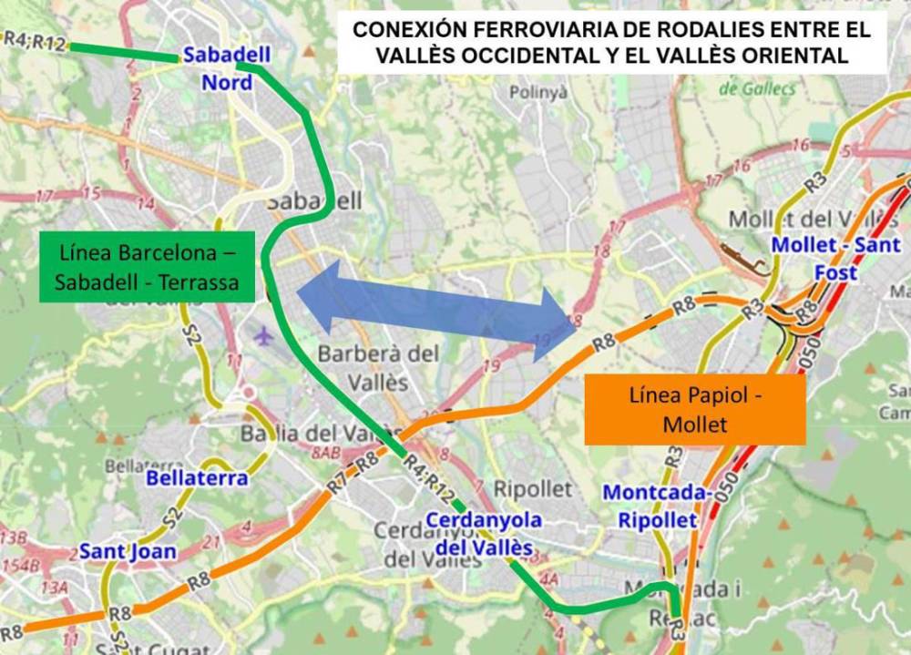 El Ministeri licita les obres de connexió de les línies de Rodalies R4 i R8 a Cerdanyola