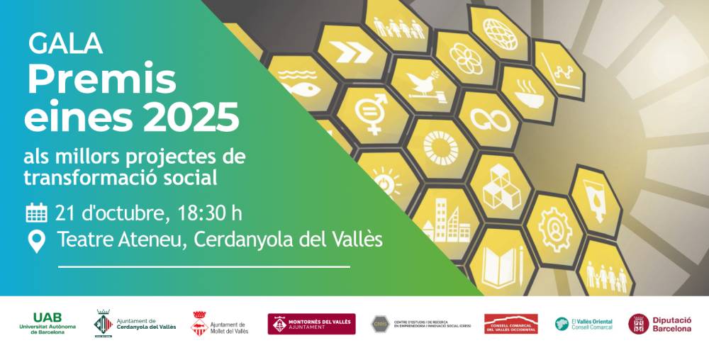 L’Ateneu acollirà la Gala dels Premis Eines, que reconeixen els millors projectes de transformació social