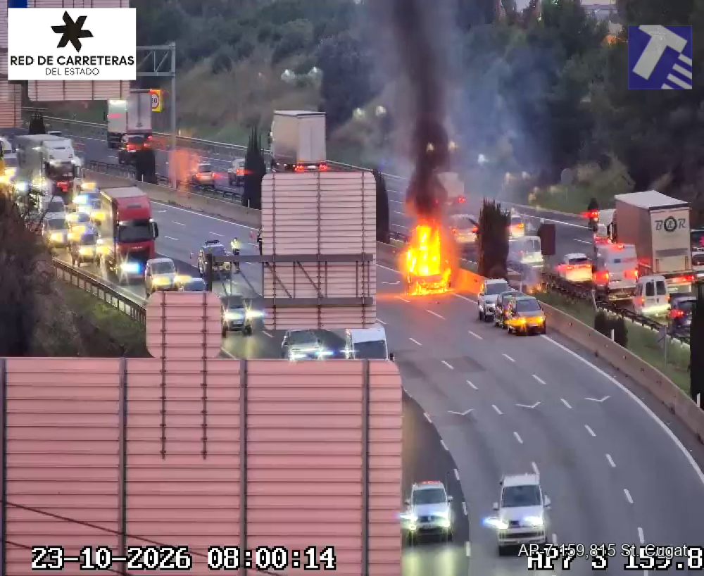 Dos accidents múltiples afecten l'AP-7 i la C-58 a l'entorn de Cerdanyola