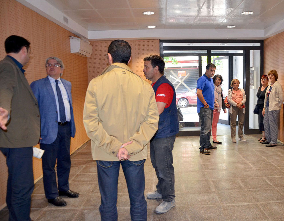 Visita a les obres de reforma del centre cívic de Sant Ramon