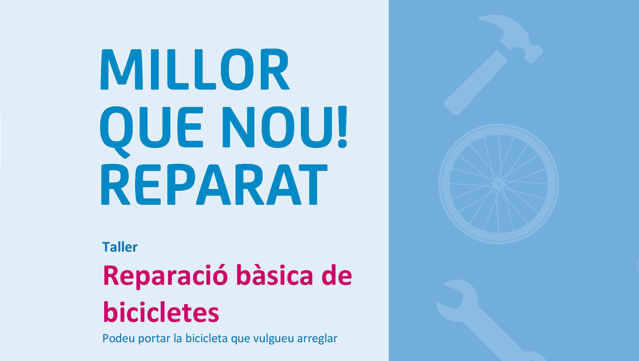 La Jugatecambiental proposa un taller de reparació de bicicletes