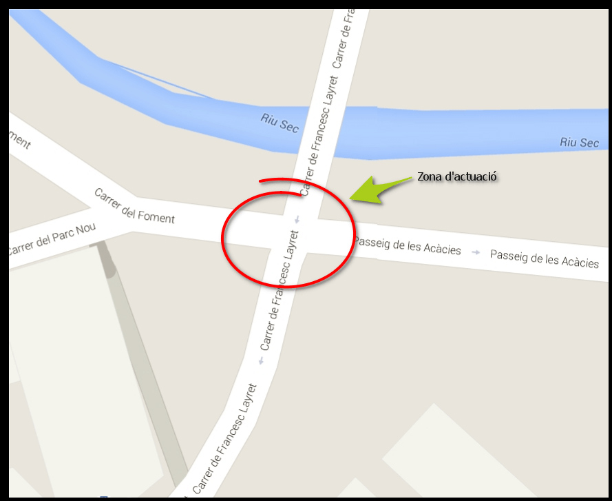 Millores a la cruïlla dels carrers Francesc Layret, Passeig Acàcies i Foment
