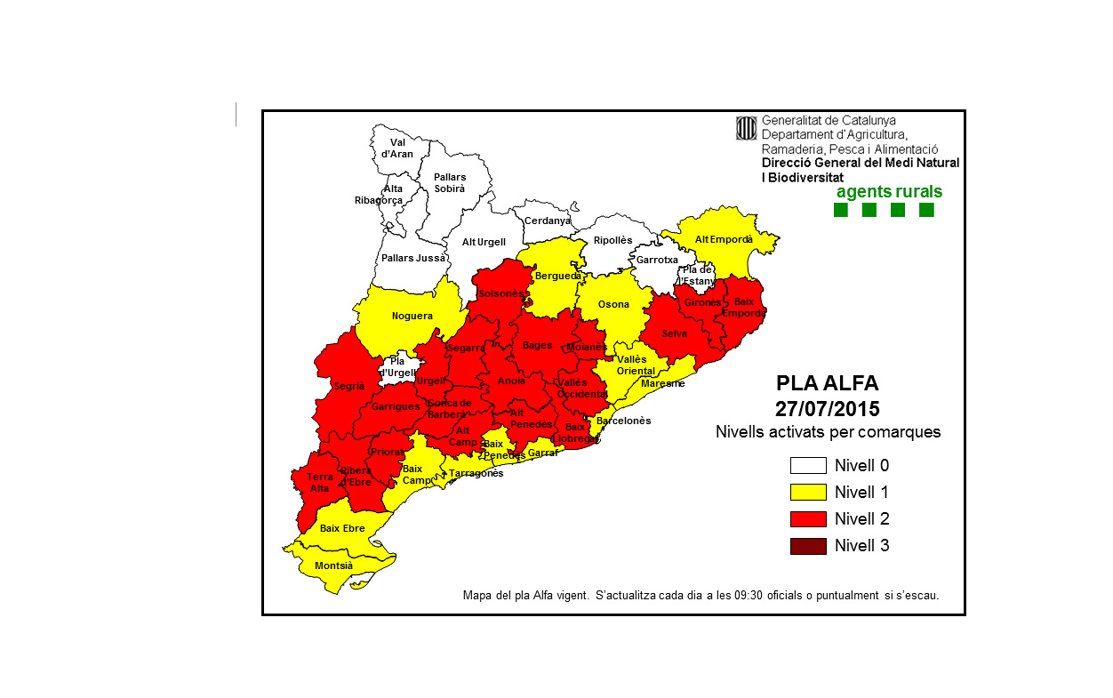 Activat el Pla Alfa de risc d'incendi a tot el Vallès Occidental