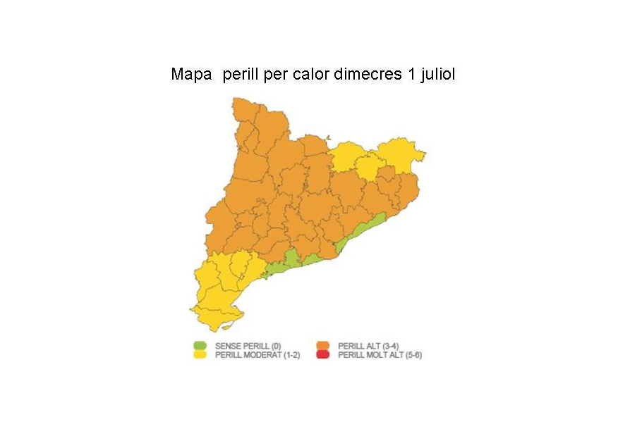 Protecció Civil demana precaució davant l'elevat risc d'incendis forestals i la calor extrema
