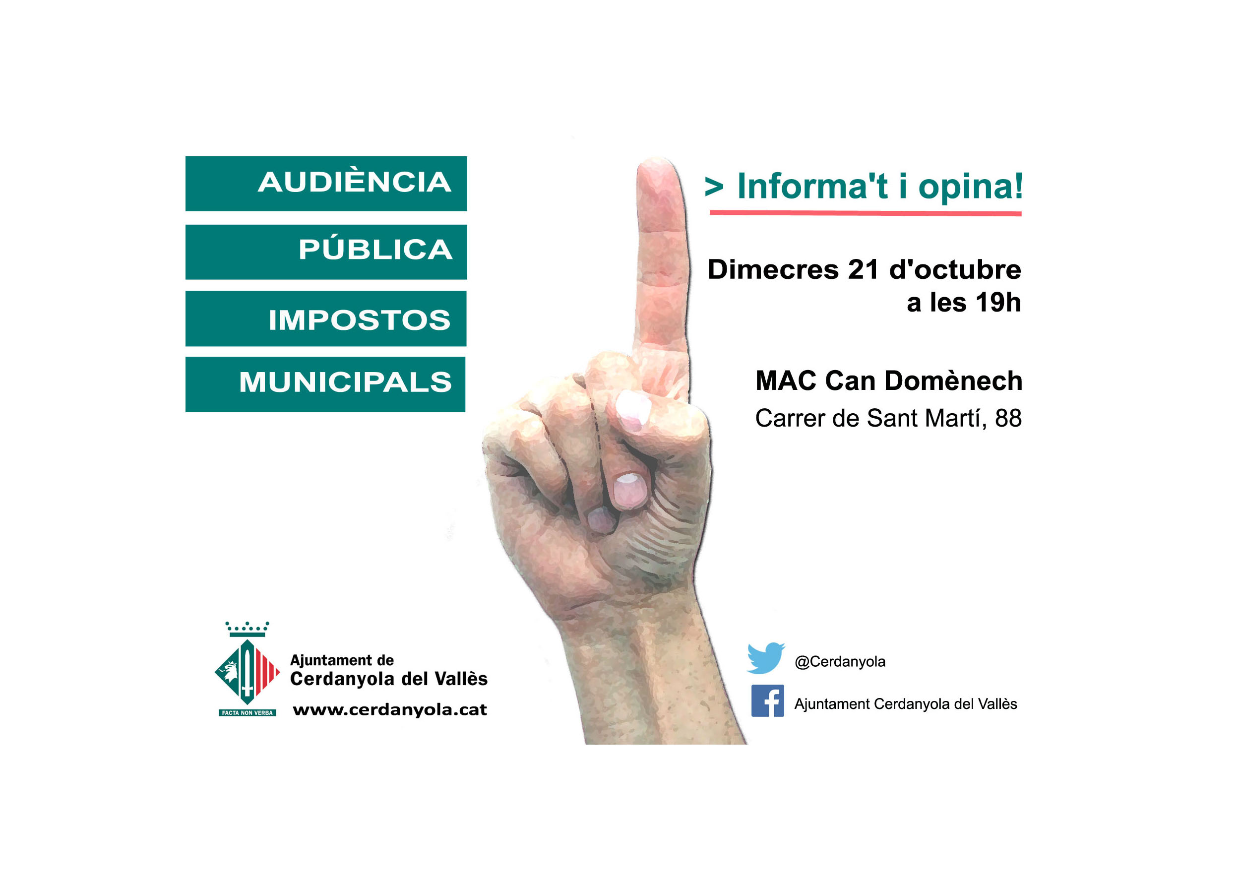 El Govern presentarà la proposta d'Ordenances Municipals en una audiència pública