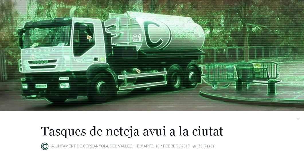 Les xarxes socials municipals informen cada dia de les tasques de neteja a la ciutat