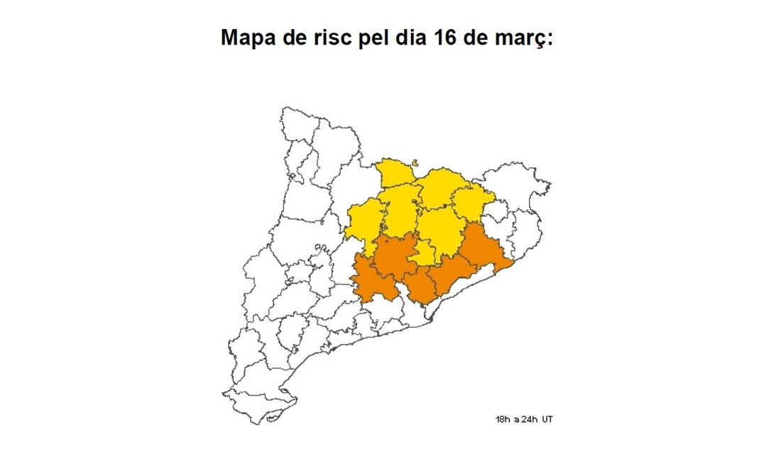 La Generalitat avisa de risc baix de neu a la comarca