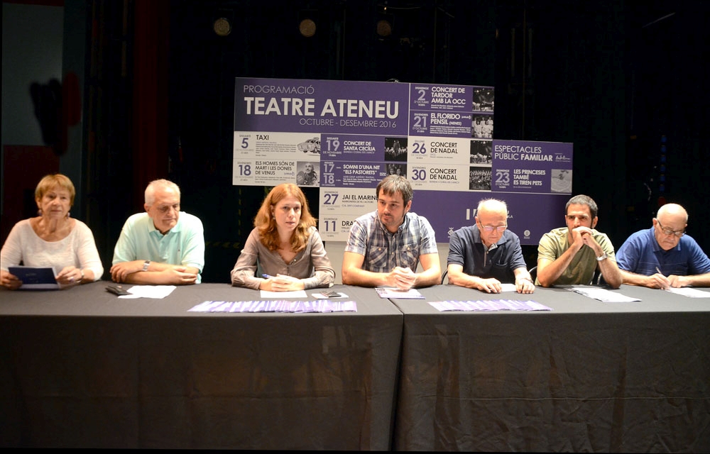 El Teatre Ateneu presenta la programació del darrer trimestre de l'any