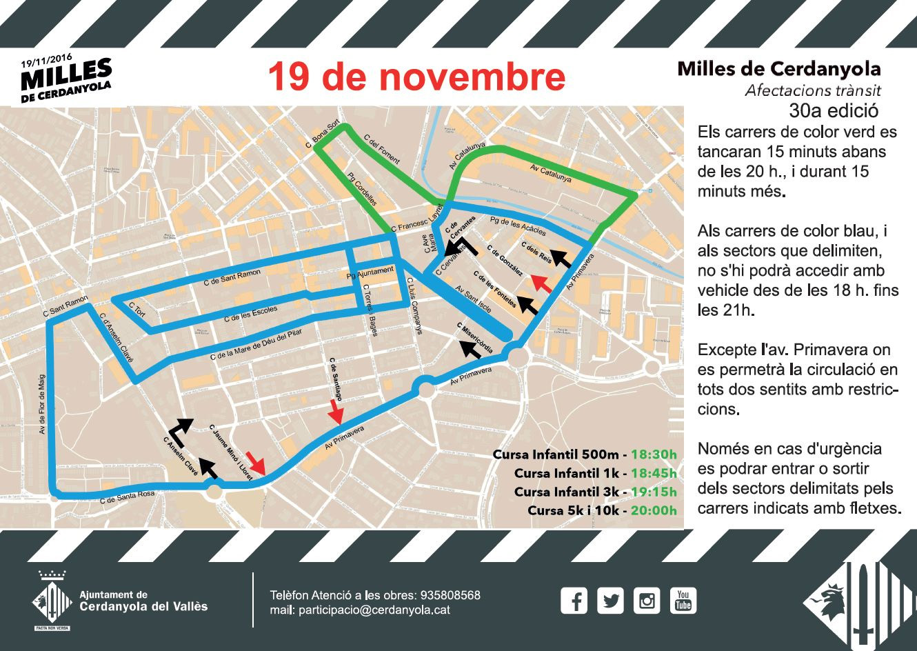 La celebració de les Milles Nocturnes afectarà al trànsit i al recorregut d'algunes línies de bus