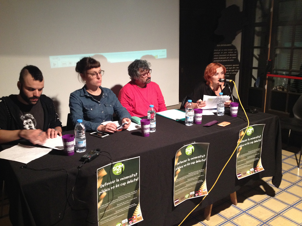 Xerrada en solidaritat amb al moviment Som 27 i més