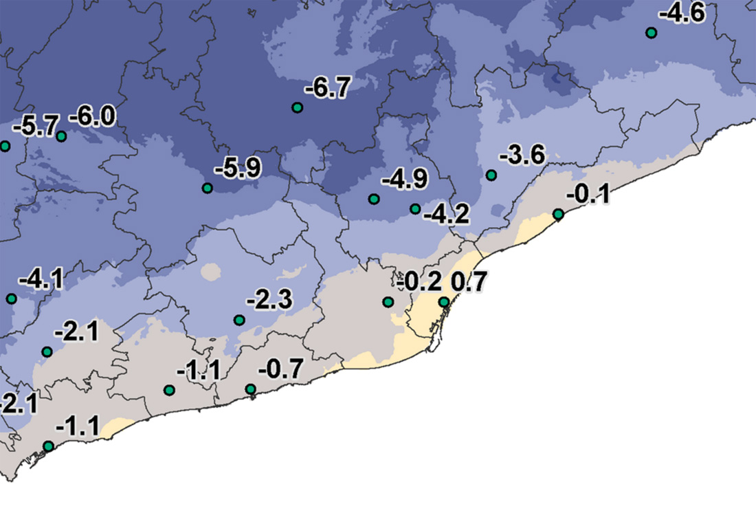 Meteocat adverteix de l'entrada d'una onada de fred intens
