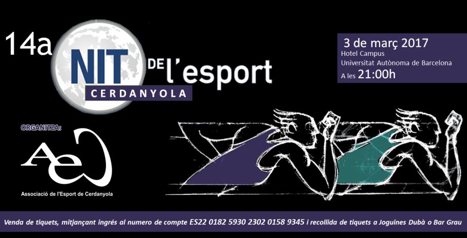 La 14a Nit de l'Esport aplegarà  a  385 persones en el sopar de lliurament de premis