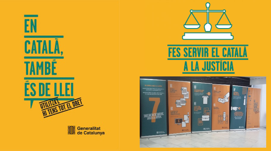 Una exposició als Jutjats convida a emprar el català a la justícia
