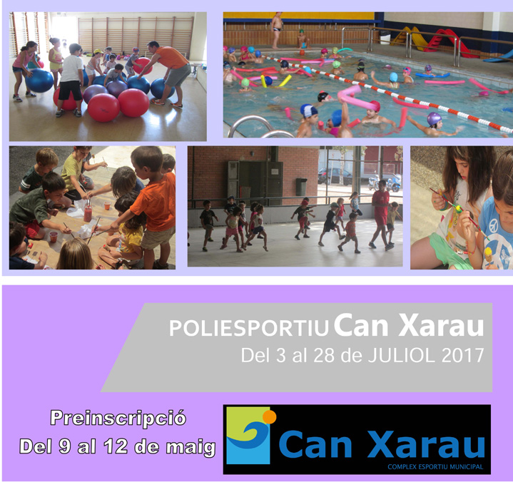 Obertes les  preinscripcions per al Poliesportiu d'estiu a Can Xarau