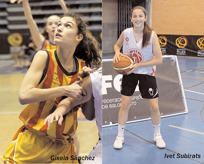 Ivet Subirats i Gisela Sánchez  amb la selecció Espanyola U15