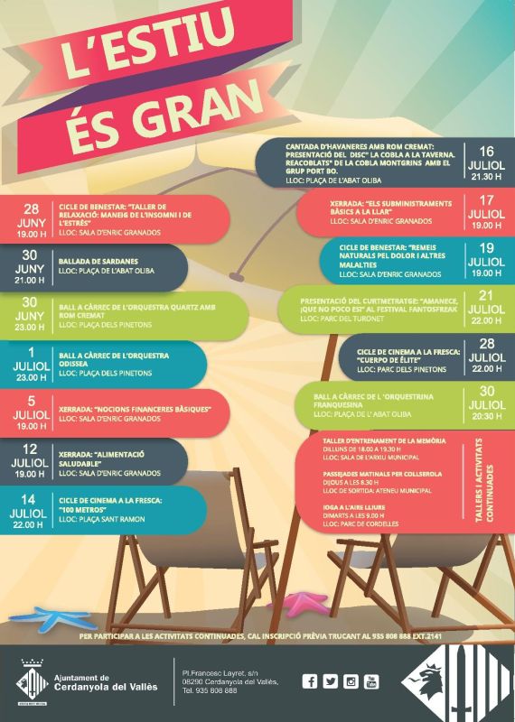 La gent gran podrà gaudir d'una programació divertida i alternativa durant l'estiu