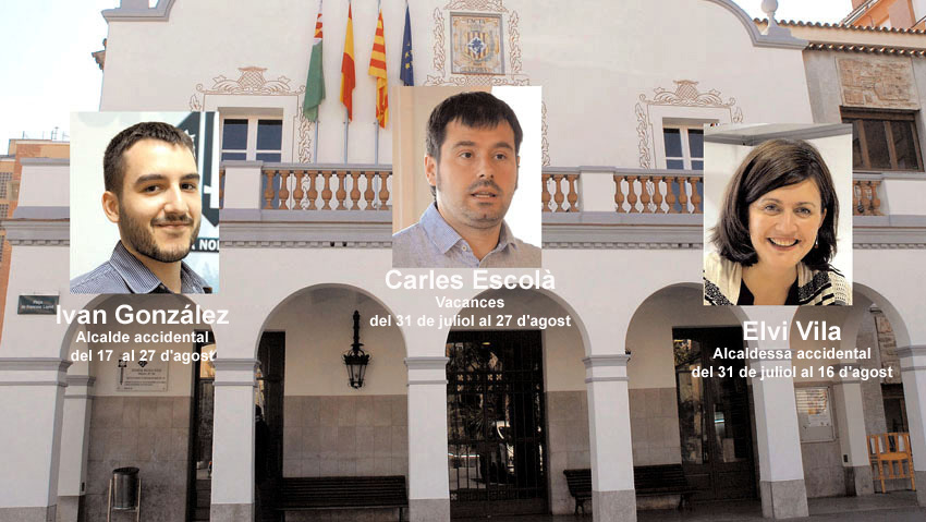 Elvi Vila i Iván González assumiran l'alcaldia accidental durant les vacances de l'alcalde