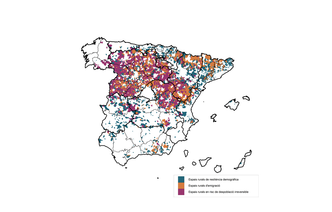 Un estudi de la UAB apunta que la supervivència demogràfica de més de 4.000 municipis espanyols penja d'un fil