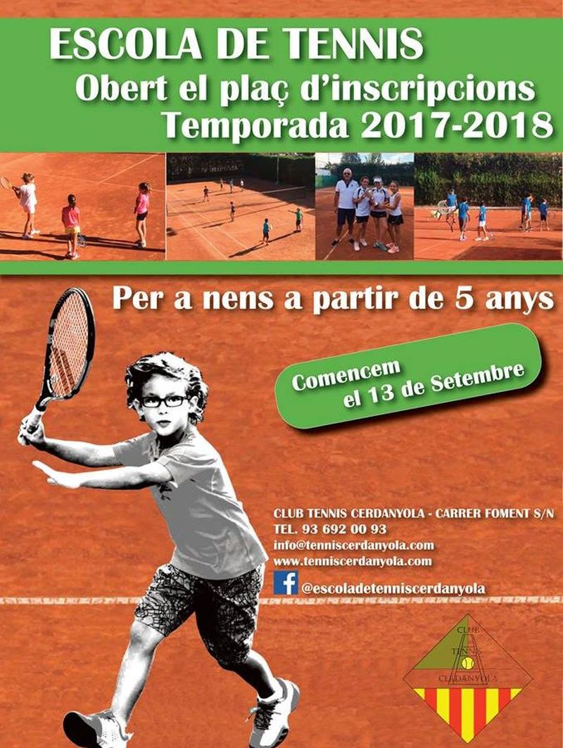 Oberta la inscripció a l’escola del Club Tennis Cerdanyola