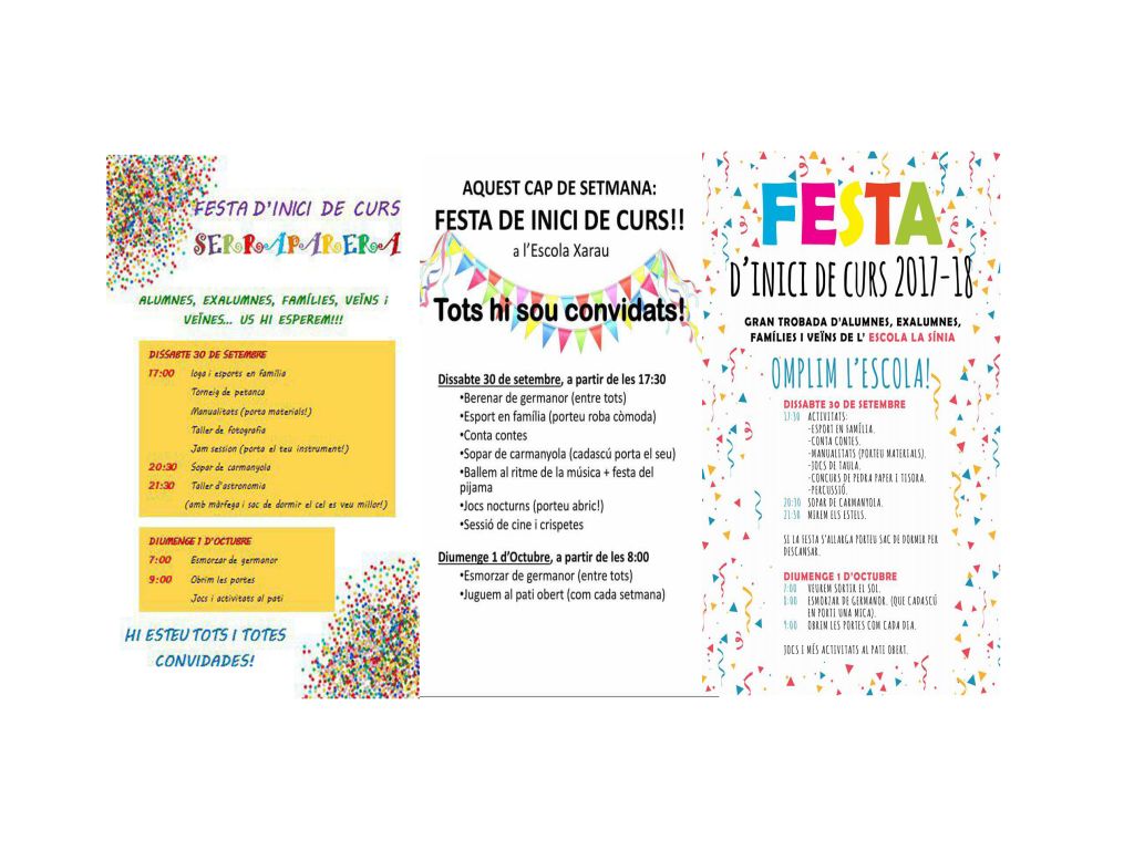 Les escoles de Cerdanyola es mobilitzen festivament coincidint amb l'1-O