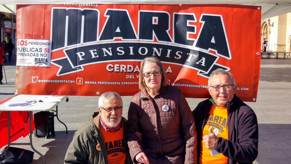 Marea Pensionista es mobilitza contra la pujada del 0,25% de les pensions